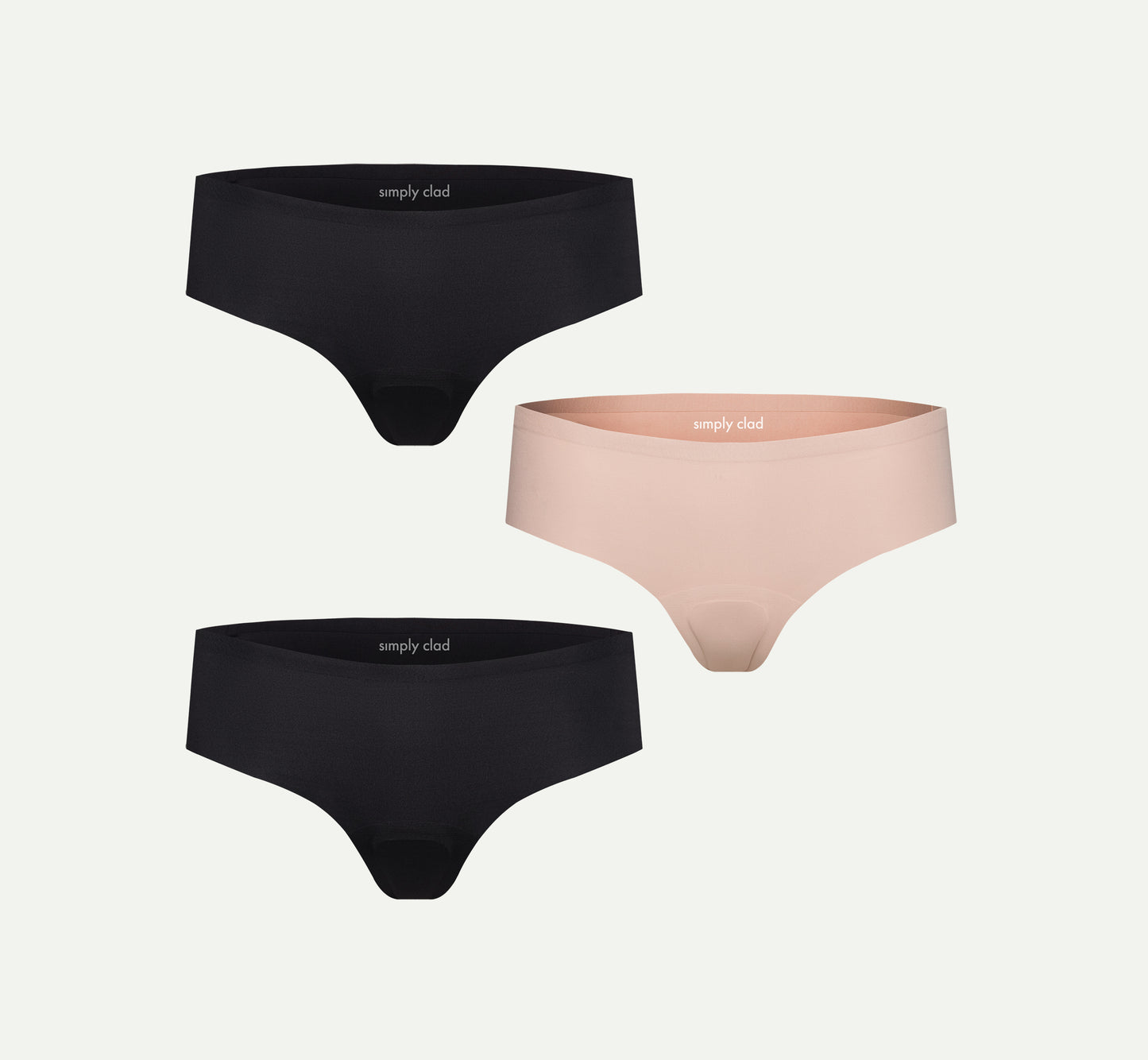 Camel Toe Proof Thong Underwear (3-Pack)