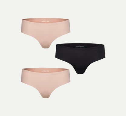 Camel Toe Proof Thong Underwear (3-Pack)